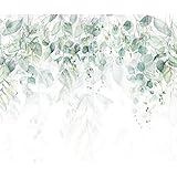 decomonkey Fototapete selbstklebend Pflanzen 343x256 cm XL Selbstklebende Tapeten Wand Fototapeten Tapete Wandtapete klebend Klebefolie Natur Laub