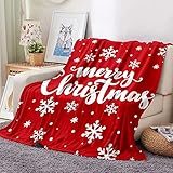 Sofa Weihnachten Flanelldecken 100x70cm Warm Sherpa Fleecedecken Weihnachten Kuscheldecke Couchdecke Flauschige Decke Sofadecke Mikrofaser Blanket für Bett und Sofa (#Frohe Weihnachten)