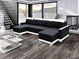 Ecksofa mit Schlaffunktion Marina U Wohnlandschaft Bettkasten Schlafsofa Groß XL Schlafcouch mit Beleuchtung 19