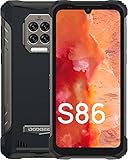 DOOGEE S86 Outdoor Smartphone, 6GB RAM+128GB ROM Handy ohne Vertrag,8500mAh Akku 24W Schnellladung, 6,1 Zoll Octa-Core 2W Lautspreche 16MP Quad-Kamera IP68 Wasserdicht Android 10 Dual SIM NFC Schw