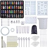 STEEIRO 187Stk Silikonform Gießform, Epoxidharz Formen,Schmuckformen Resin Epoxidharz,DIY Resin Gießharz Silikonform,Schmuck Gießformen Set Selber Machen Handwerkzeug