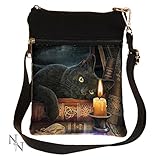 Nemesis Now Witching Hour Lisa Parker Schultertasche, 23 cm, braun, PU und Leinen, Einheitsgröß