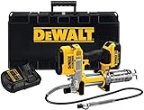 DeWalt 4Ah Akku- / KFZ-Fettpresse (18V, mit Filter, leichtes Befüllen, einfache Handhabung, 1m Schlauch, leuchtstarke LED, hoher Arbeitsdruck) DCGG571M1