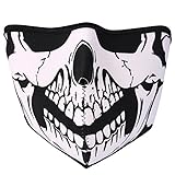 JewelryWe Neopren Biker Motorrad Snowboard Maske Sturmmaske Sturmhaube Skimaske - Skull Face Totenkop