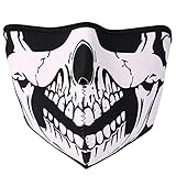 JewelryWe Neopren Biker Motorrad Snowboard Maske Sturmmaske Sturmhaube Skimaske - Skull Face Totenkop