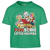 PAW PATROL Christmas Pawsome Little Helpers Santa Kinder Unisex T-Shirt 116 Grü