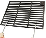 AKTIONA Gusseisen Grillrost 54 x 34 cm Grillclub + 2 abnehmbare Handgriffe für Buschbeck G