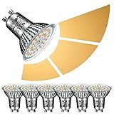 EACLL GU10 LED Warmweiss 10W 3-Stufig Dimmbar Leuchtmittel, 6er-Pack. 2700K 850 Lumen Ersetzt 110W Halogen, 3 Helligkeit mit Speicher, 3-in-1 Reflektorlampe, Flimmerfrei Strahler, Dimmen ohne D