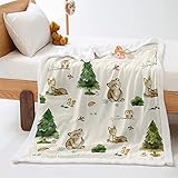 Highdi Kind Wohndecke Flauschige Kuscheldecke Zweiseitige Fleece Decke mit Tier Zoo Drucken, Weiche Warm Fleecedecke als Sofaüberwurf, Tagesdecke oder Wohnzimmerdecke (Hirsch,150x200cm)