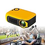 ElecPjf 2022 Upgrade Mini-Projektor 320x240 Pixel 800 Lumen tragbare LED mit USB-Stativ für Heim-Multimedia-Videoplayer Eingebauter Lautsp