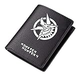 WANHONGYUE Monster Hunter MH Portemonnaie Schwarz Kunstleder Geldbörse für Männer Brieftasche mit Spiel-Druck 1 /