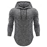 2022Strickpullover Herren Kapuzenpullover Frühling Herbst Winter Hoodies Pullover Sweatshirt Bluse Stylischer Männer Langarm Pulli Sport Fitness Freizeit Kapuzenpulli Irregulär Saum Atmungsaktiv Hoody