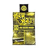 Borussia Dortmund, BVB-Biber-Bettwäsche Gelbe Wand, Gelb, 135x200