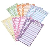 12 Stück Budget-Blätter, A6 Binder-Ausgaben-Tracker-Blätter, Geld-Organizer mit Loch für Bargeld, Budget-Ordner, Umschläge, Einlagen und Budg