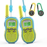 Grarg Walkie Talkie Kinder, Spielzeug für 3-12 Jahre Junge,3KM Reichweite Funkgerät 16 Kanäle mit VOX Taschenlampe LCD Display Kinder Camping,Einkaufen,Freizeitpark,Zelten,I
