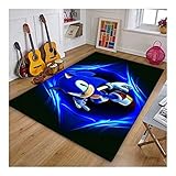 URUNI Sonic Igel Area Teppich Kinder Teppich Schlafzimmer Dekorative Kinderzimmer Wohnzimmer Matten Krabbeln Matte Weiche Flanell Waschbar (Color : 4, Größe : 160x230cm)