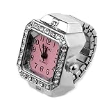 Easy Provider® 20mm Quadrat Ringuhr Finger-Uhr Fingeruhr Uhrenring Neu TO