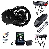 Bafang BBS01B Mid-Drive Motor Ebike Umbausatz 36V 250W, Elektromotor Drehmomentsensor mit Wasserkocher Batterie Elektromotor für Road Mountain Commuter Bike, DIY Bike Converter M