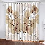 HOMEIEU Schlafzimmer Verdunkelungsvorhänge, Wärmeisolierte Raumbeschattung Stabvorhänge, Geeignet Für Wohnzimmer Balkon Kinderzimmer (W117xH229cm-2PCS)