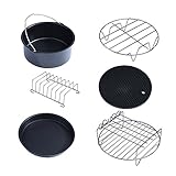 6 in 1 Multifunktionale Heißluftfritteuse Zubehör Set Kit Teile, Metallhalter Spieß Rack