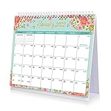 STOBOK 2022 Schreibtisch Kalender Blumen Desktop Kalender 2022 Monatliche Desktop Kalender Januar bis Dezember. Kalender Planer Aufstehen Schreibtisch Kalender für Familie Büro S