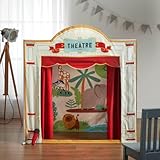 Theatre Play Tent, Haus Projekt Kinderspielzelt in Buntem Theater-Design, Kinderzelt für drinnen und draußen, Großes Pop Up Spielzelt für Kinder, Kinderhaus für G