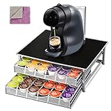 Masthome Kaffee Kapselhalter,2-Tier Kaffee KapselSchublade zur Aufbewahrung für Dolce Gusto käpsel,Kapselständer Organiser Kapazität 72 mit Rutschfeste Oberfläche-Hergeben1 Reinigung