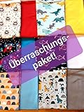 Babystoffe.de Stoffpaket für JUNGEN, Überraschungspaket, 3 Jersey + 3 Bündchen, je 50cm, Nähen Geschenk, Baby Stoffe zum Nähen Kinder Jersey Stoff Stoffe Überraschungspak