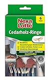 Nexa Lotte Cedarholzringe, Mottenschutz, Natürliches, bewährtes Hausmittel zum Schutz vor Kleidermotten mit angenehmen Duft, 6 Ring