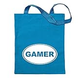 Kiwistar Gamer Tragetasche Baumwolltasche Stoffbeutel Umhängetasche langer Henk