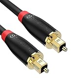 Syncwire Optisches Kabel 1M Digital Audiokabel Toslink - [24K Vergoldet, High Fidelity] Digital Audio Kabel für Stereoanlage, Heimkino, Soundbar, TV, Xbox, PS - Schw