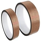 2 Stücke Teflon Band PTFE Klebeband, Hochtemperaturband, Teflon Klebeband für Vakuumierer, 2 Größen Dicke 0,13 mm, Länge 10 m Teflon Hochtemperaturband für Vakuum-Handimpulsversiegelung