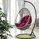 ZXCVBN Kissen Stuhlkissen,Egg Chair Kissen Schaukel Hängekorb Stuhlkissen Egg Hängesessel Kissen Thick Nest zurück Kissen for den Innen-und Außenterrasse Hof Indoor draussen (Farbe : Lila)