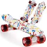 Skateboard Kinder Pennyboard 55 cm Mini Skateboard Cruiser Retro-Skateboard Komplettboard mit ABEC 7 Kugellager für Kinder Jungen Mädchen Anfäng