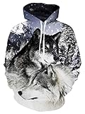 NEWISTAR 3D Jungen Digitaldruck Kapuzenpullover 3D Druck Hoodie Mit Taschen XXXXL