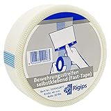 Rigips® Gewebeband Glasfaser selbstklebend [48mm x 90m Groß-Rolle] Bewehrungsstreifen Fast-Tape Fugenband | Fugendeckstreifen für Gipsk