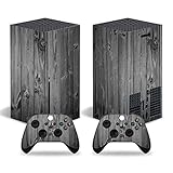 Cananmite Skin Sticker für Xbox Series X Konsole und Controller Holz (grau)