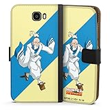 DeinDesign Klapphülle kompatibel mit Huawei Y6 II Compact Handyhülle aus Kunst Leder schwarz Flip Case Isaac Netero Hunter x Hunter Fanartik