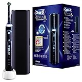 Oral-B Genius X Elektrische Zahnbürste/Electric Toothbrush, 6 Putzmodi für Zahnpflege, künstliche Intelligenz & Bluetooth, Reiseetui, Designed by Braun, Muttertagsgeschenk / Vatertagsgeschenk, schw