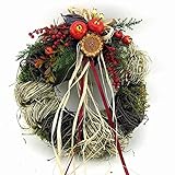 Small-Preis Türkranz Wandkranz mit Herbstdeko und Äpfel Handarbeit ø 28 cm - Herbst - Willkommensgruß - 658