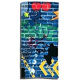 ESPiCO Strandlaken Graffiti Badetuch Skateboard Skater Fantasy Kids Kunst Sprayer 75 cm x 150