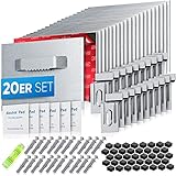 PEARWAY™ - Alu Dibond und Acrylglas Aufhängung - [20er Set] - extra starker 3M Kleber - bis zu 8kg - Befestigungsset zum Aufhängen für Bilder oder Spieg