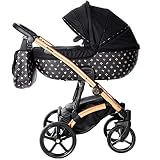 Kinderwagen Set alles in einem Imperial by Pannebfrei Gelreifen 3in1 2in1 Isofix Lux4Kids Gold Black 04 4in1 Autositz +Isofix
