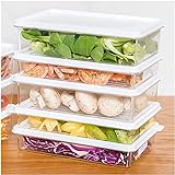 Kühlschrank-Lebensmittel-Aufbewahrungsbehälter mit Deckel versiegelt Crisper Food Frischhalte-Ei-Fisch-Aufbewahrungsbox (Farbe: Wie das Foto zeigt, Größe: 1000ML)