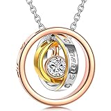 Kami Idea Ketten Damen Rosegold Anhänger, Geschenke für Mam/Frauen Weihnachten, Halsketten für Frauen Schmuck, Schön Schmuck Geschenkbox, Weihnachten Geburtstag Geschenk für Mutter/Tochter/F