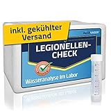 Aquakaiser Wassertest auf Legionellen – inkl. Kühlbox und Laboranalyse – Legionellentest für Haushalt, Whirlpool, G