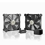 AC Infinity MULTIFAN S7-P, leiser 120-mm-Dual-AC-Lüfter mit Geschwindigkeitsregelung UL-Zertifiziert für die DVR-Playstation-Xbox-Komponentenkühlung des Empfäng