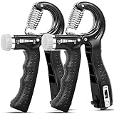 KDG Handtrainer UnterarmTrainer 2-er Set Einstellbarer Widerstand 10-130 lbs,Fingertrainer,Griffkraft Trainer Hand Trainingsgerät für Muskeltrainer und Hand Gripp
