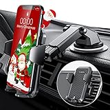 VANMASS Handyhalterung Auto 2021 upgrade Version Handyhalter fürs Auto 3 in 1 Kfz Handyhalterung Lüftung & Saugnapf Halter 100% Silikonschutz Smartphone Halterung Auto für iPhone Samsung Huawei LG usw