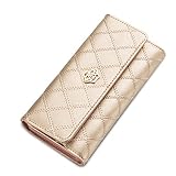 TNGXXWL Damen Geldbörse aus PU-Leder mit Clutch (Gold, 长度19cm*宽10cm*厚度2.5cm)